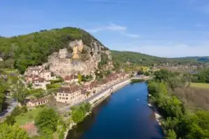 Vue aérienne de la Roque-Gageac