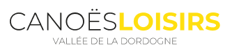 Logo Noir et jaune de Canoës Loisirs